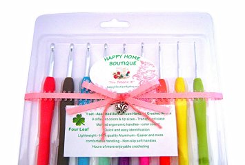 Crochet Hooks Set With Premium Ergonomic Soft Silicone Handles Includes Free Crochet Pattern and a Cute Little Charm