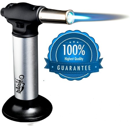 CULINARY TORCH ~ CREME BRULEE TORCH, Perfect for Making Creme Brûlée, Smores, Steaks, Roasting Vegetables, Caramelizes Sugar on Pies & Fruit on Cakes, Jewelry Repair & Lighting Candles, Top Cooking & Food Blow Torch