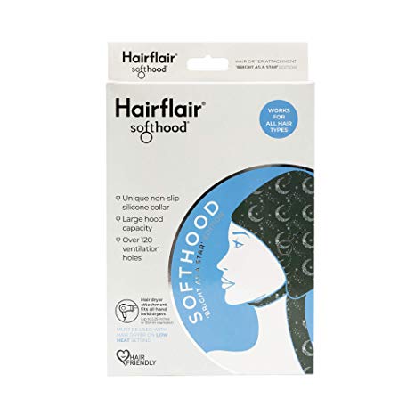 Bonnet Hood Hair Dryer Attachment Hair Flair Deluxe Softhood (navy)