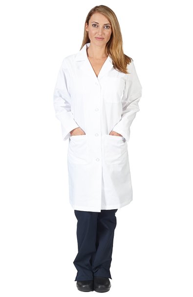 Natural Uniforms Unisex 40 Inch Lab Coat White
