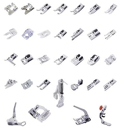 Brain Freezer Sewing Machine Presser Foot Feet Kit fit for Brother Singer Janome - 32 Pieces