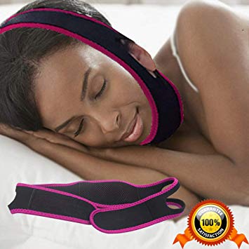 Anti Snore Chin Strap to Help Good Sleep - Advanced Snoring Solution Scientifically Designed - Adjustable Snore Reduction Straps for Men Women (RoseStraight)