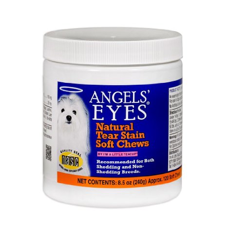 Angels Eyes Natural Tear Stain Remover, Soft Chews, Chicken Flavor, 120 or 240 Chews