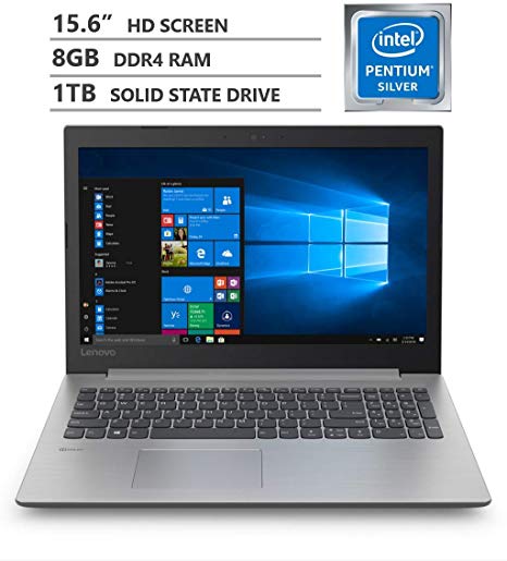 Lenovo Ideapad 15.6" HD Anti-Glare LED-Backlit Display Laptop, Intel Pentium Silver N5000 Quad-Core Processor Up to 2.70 GHz, 8GB Memory, 1TB Solid State Drive, Windows 10 Home, Platinum Gray