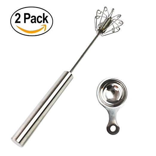 Hand Push Wire Whisk Mechanical Mixer and Free Egg Separator