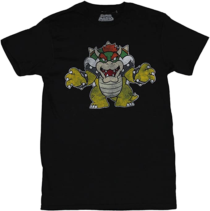 Nintendo Super Mario Distressed Bowser Adult T-Shirt