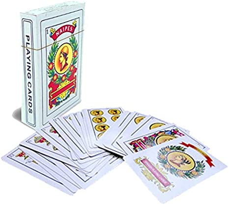Liliane Collection Spanish Playing Cards - Full Deck with 50 Cards - Smooth Plastic Coated Cards – cartas Barajas o Naipes Espanoles in a Beautifully Artistic Traditional Design