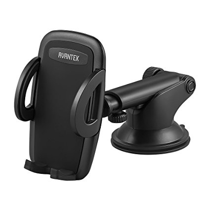 AVANTEK Phone Holder for Car, Dashboard or Windshield Car Phone Universal Mount Adjustable, Phone Cradle with Strong Sticky Gel Pad for iPhone 7 7 Plus 6S 5 Samsung S8 HTC LG and Other Cellphones