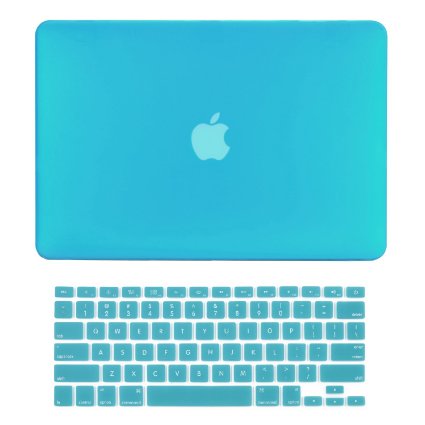 TopCase ® 2 in 1 Ultra Slim Light Weight Rubberized Hard Case Cover and Keyboard Cover for Macbook Pro 13-inch 13" (A1278/with or without Thunderbolt) with TopCase ® Mouse Pad (Macbook Pro 13" A1278, Aqua Blue)
