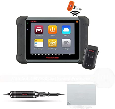 Autel Maxisys MS906TS-Pro Scanner Tablet TPMS Service Tool (Advanced MS906BT Plus Full TPMS Plus MV108 Plus Screen Protector) Fast Sensor Programming and Diagnostic Scan Functions All ECUs