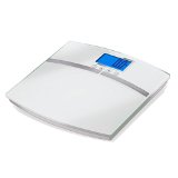 EatSmart Precision Body Check Bathroom Scale w 400 lb Capacity BMI and Step Off Technology White
