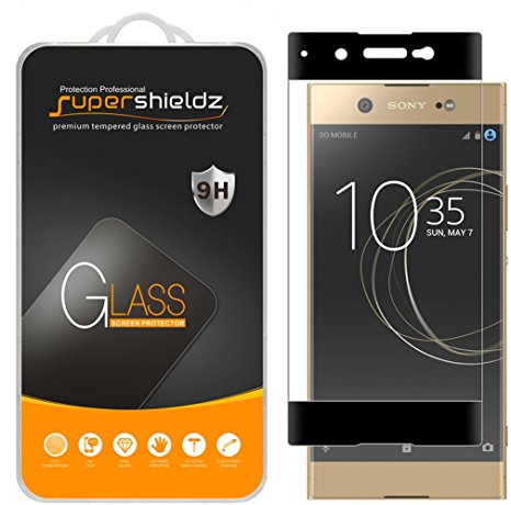 Supershieldz for Sony "Xperia XA1 Ultra" Tempered Glass Screen Protector, [Full Screen Coverage][3D Curved Glass] Anti-Scratch, Bubble Free, Lifetime Replacement Warranty  (Black)