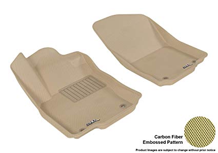 3D MAXpider Front Row Custom Fit All-Weather Floor Mat for Select Mercedes-Benz GLE-Class/ GLS-Class/ ML-Class/ GL-Class Models - Kagu Rubber (Tan)