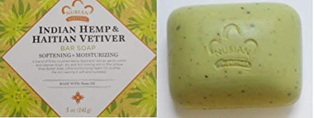 2 Packs of Nubian Heritage Bar Soap Indian Hemp And Haitian Vetiver - 5 Oz