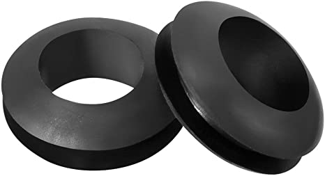 uxcell Wire Protector Oil Resistant Armature Rubber Grommet 10mm Inner Dia 300Pcs Black