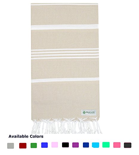 Turkish Peshtemal Towels Pestemal Towel Thin Camping Bath Sauna Beach Gym Pool Blanket Fouta Towels 100%Cotton Beige
