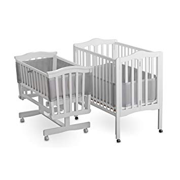 BreathableBaby | Mesh Crib Liner | Portable & Mini Cribs | Made of Lightweight, Breathe-Through Polyester Mesh | Keeps Baby's Limbs Safely Inside The Crib Without Restricted Airflow | Grey