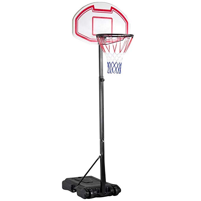 Yaheetech 4.9-6.9ft Portable Height Adjustable Basketball Hoop System Stand for Kids Junior Youth Indoor Outdoor W/Wheels, 29 Inch Backboard