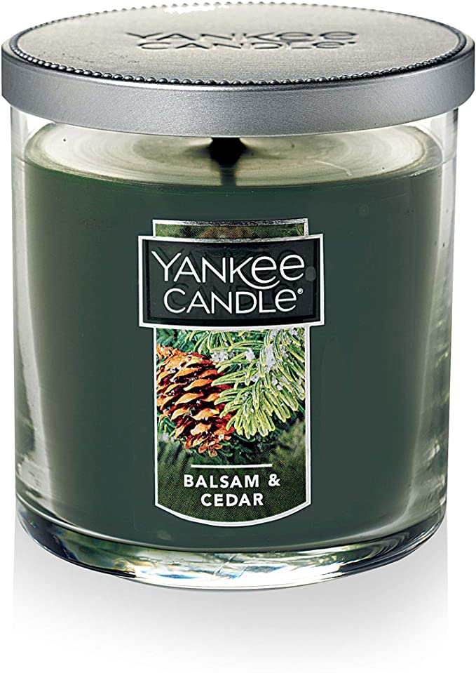 Yankee Candle Small Tumbler Jar Balsam/Cedar Scented Premium Paraffin Grade Candle Wax with up to 55 Hour Burn Time