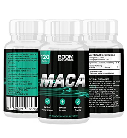 Maca Root Extract 500mg | 120 Powerful Libido Booster Tablets | 6 Week Supply | Similar to Horny Goat Weed | Weight Loss, Mood and Energy Boosting Tablets | Increase Libido FAST | Safe And Effective | Best Selling Fat Loss Pills | Manufactured In The UK! | Results Guaranteed | 30 Day Money Back Guarantee