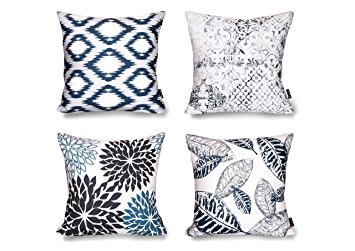 Phantoscope® New Living Black&White Decorative Throw Pillow Case Cushion Cover Set of 4