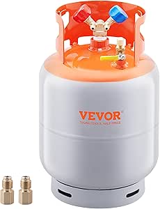 VEVOR Refrigerant Recovery Reclaim 30lb Cylinder Tank 400 PSI Liquid Rated Y Valve