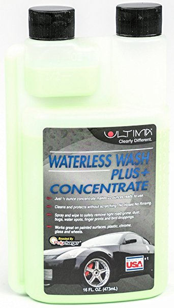 Ultima Waterless Wash Plus Anti-static Dust Repelling Hyper Concentrate for Auto, Truck, RV, 16 fl. oz.