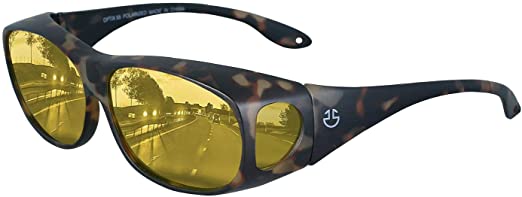 HD Day Night Driving Glasses Fit Over Sunglasses for Men & Women - Anti Glare Polarized Wraparounds