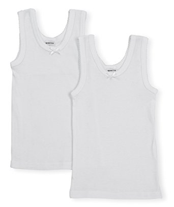 Rossette Girls Cotton Cami Undershirts (2 Pack)