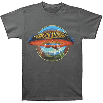FEA Boston Spaceship Distressed Adult T-Shirt - Charcoal Grey