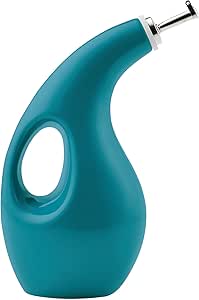 Rachael Ray Ceramics EVOO Oil and Vinegar Dispensing Bottle, 24 Ounce, Turquoise