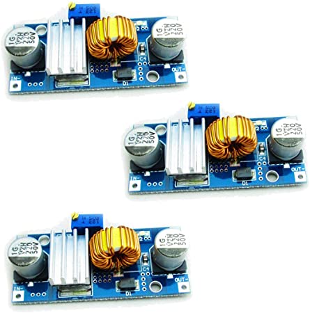 HiLetgo 3pcs XL4015 4~38V to 1.25-36V 5A DC-DC Buck Converter Step Down Module 5A DC-DC Adjustable Step-Down Module XL4015 4~38v 96%