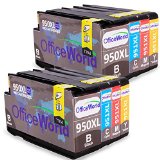 OfficeWorld 2 Sets Pack 950 951 Inkjet Ink Cartridges for HP Officejet Pro 861586258660864086308620861081008600 Printer