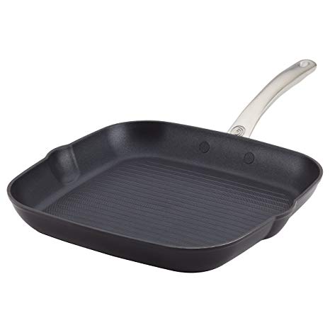 Circulon Ultimum Forged Aluminum Nonstick Square Grill Pan, 11-Inch, Black