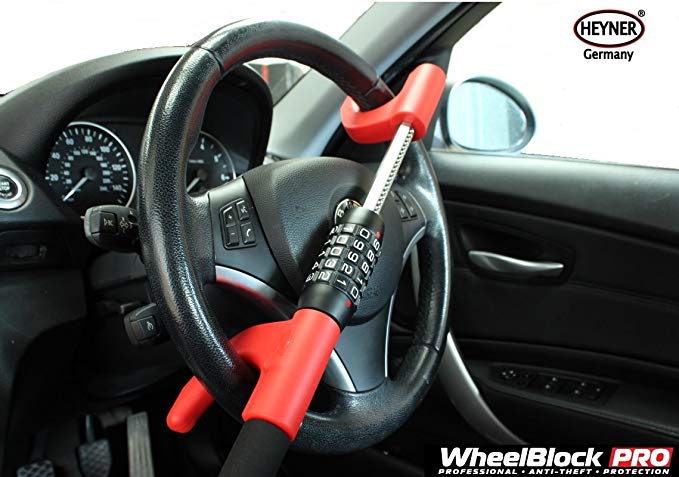 HEYNER Premium Anti-block steering wheel lock PIN coded secure anti-theft car protection car van truck