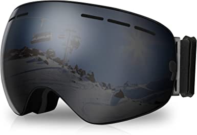 BENICE Ski Goggles,OTG Snowboard Goggles Detachable Dual-layer Lens Snow Goggles Anti-fog UV Protection for Men,Women