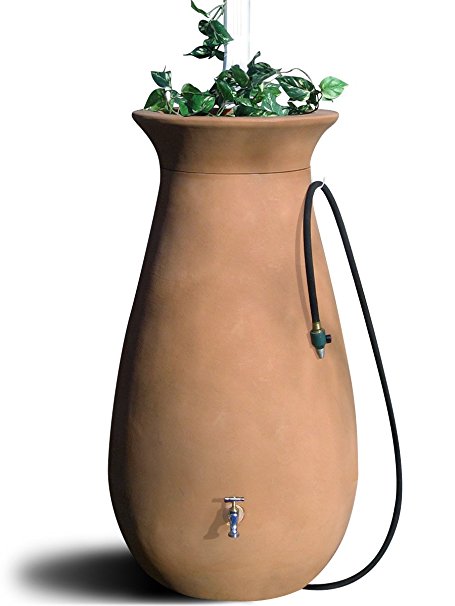 Algreen Products Cascata Rain Barrel 65-Gallon, Terra Cotta