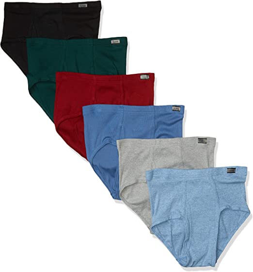 Hanes Men's 6-Pack Tagless No Ride Up Briefs with ComfortSoft Waistband (Colors May Vary)