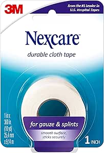 Nexcare Durapore Durable Cloth Tape 1 Inch X 10 Yards, From the #1 Leader in U.S. Hospital Tapes