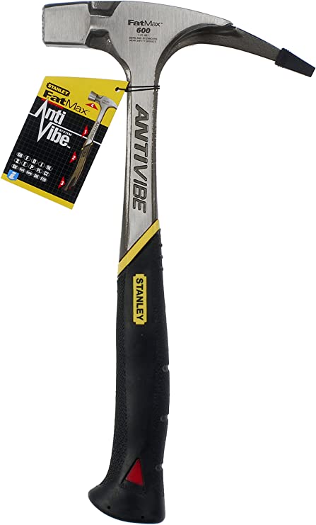 Stanley 1-51-937 Antivibe 1.32lbs Roofing Hammer, Black/Silver