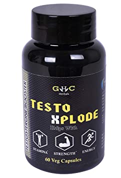 GHC Herbals Testo Xplode Testosterone Booster for Men to Boost Muscle Growth, Energy & Stamina (60 Veg Capsules)