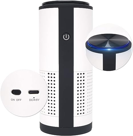 eSUN eAir Lightweight Mini Air Purifier with Activated Carbon Filter and 500W Negative Ion Purification, H12 Composite Filter, for FDM 3D Filament Printer