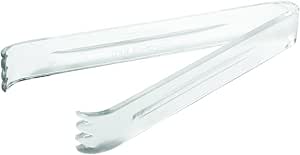 Party Essentials Plastic 6.5" Serving Tongs, 4-Count, Clear