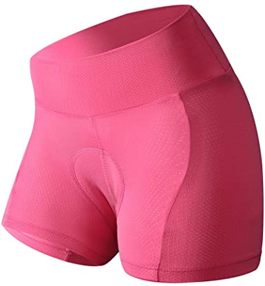 CATENA Women's Cycling Underwear 3D Padded Breathable Lightweight MTB Shorts Elastic Bike Underpants Pink, Medium