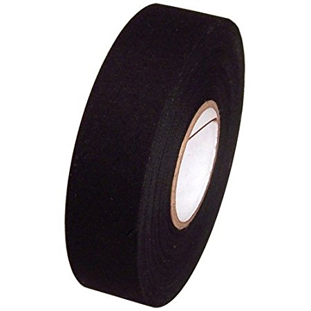 Tape Brothers Cloth Hockey Stick Tape, Several Colors, Black 1" X 25 Yds 3 Pack