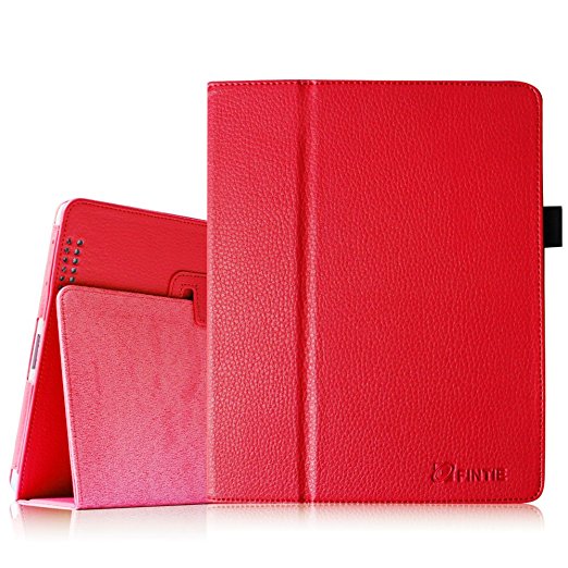 Fintie (Red) Folio Leather Case Cover for iPad 4th Generation With Retina Display, the New iPad 3 & iPad 2 (Built-in magnet for sleep / wake feature)-9 color options