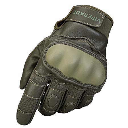 Viperade Mens Tactical Gloves Military Rubber Hard Knuckle Outdoor Glove | Heavy Duty Glove | Airsoft Glove | Best for Cycling Hiking Camping Powersports