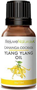 Ylang Ylang Essential Oil by RejuveNaturals, 15 ml | 100% Pure & Natural for Aromatherapy — No Bases, Pesticides, or GMOs | For Massage, Perfume, & Skin & Hair Care