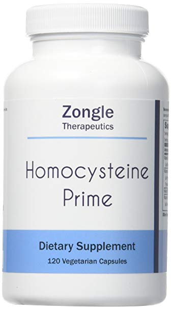 Zongle Therapeutics - Homocysteine Prime - 120 Vegetarian Caps - Vitamins B2, B6, B12, Folate, Zinc, Trimethylglycine (TMG), Choline, Serine and NAC