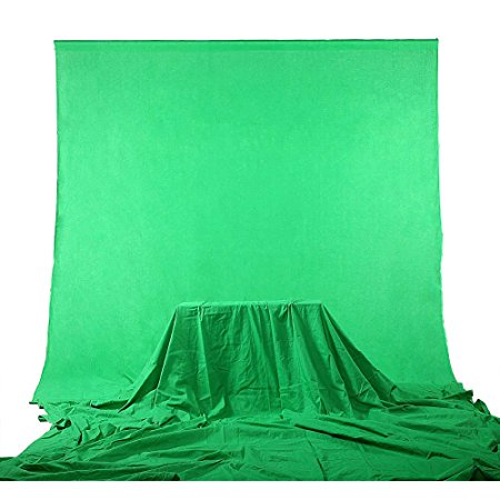 Square Perfect 4036 Professional Quality 10 X 20 Feet Chromakey Screen Muslin Backdrop for Photography and Video, Green